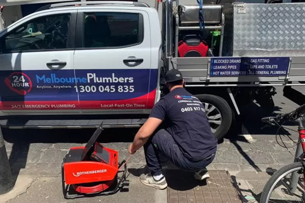 Local Brighton Plumber with service van and equipment